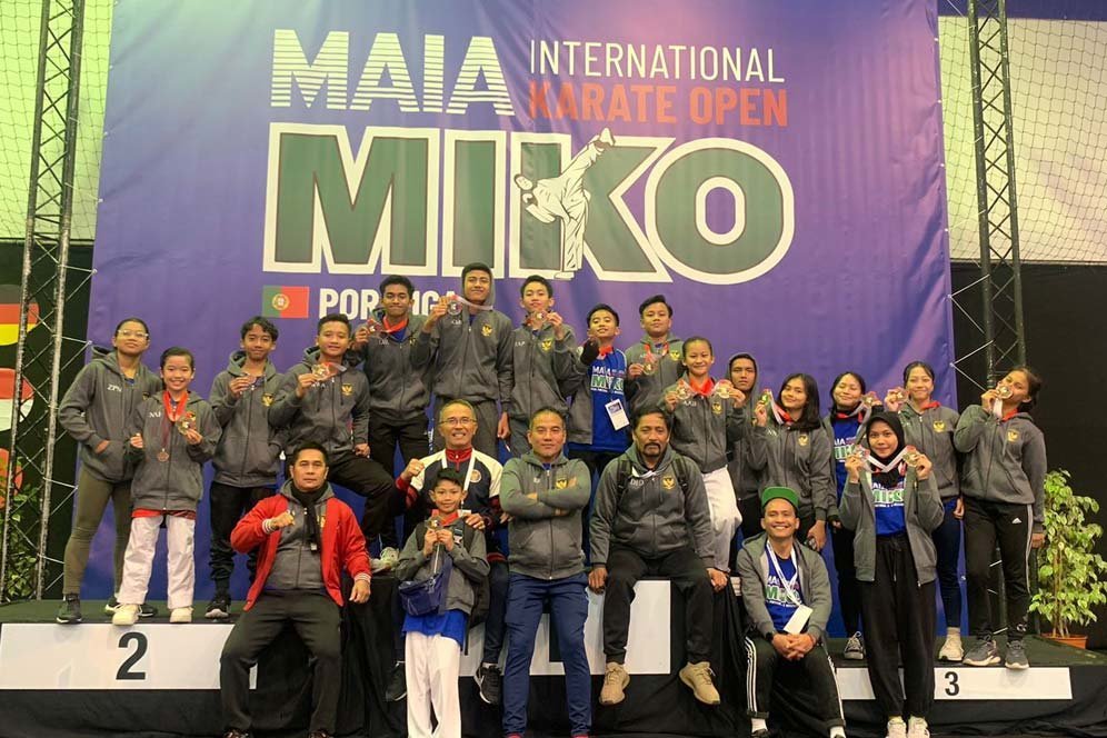 Bangga Banget! Para Pelajar Indonesia Sukses Jadi Juara Umum Maia International Karate Open 2023 di Portugal