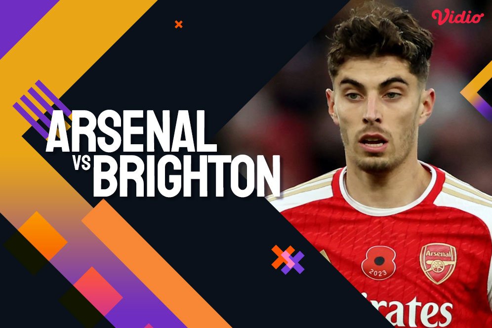 Link Siaran Live Streaming Premier League Arsenal vs Brighton di Vidio