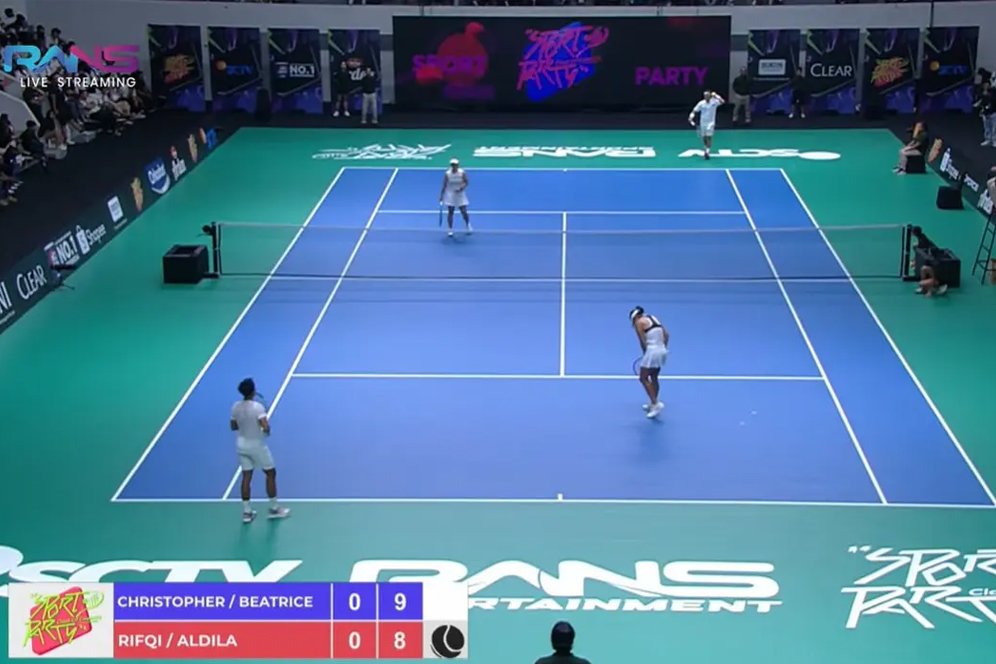 Duel Ekshibisi Christopher Rungkat/Beratrice Gumulya Vs Rifqi Fitriadi/Aldila Sutjiadi Buka Sport Party Clash of Celebrity Duel Ekshibisi Christopher Rungkat/Beratrice Gumulya Vs Rifqi Fitriadi/Aldila Sutjiadi Buka Sport Party Clash of Celebrity