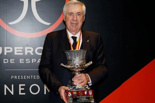 Carlo Ancelotti memenangkan Supercopa de Espana musim 2023/2024 (c) Real Madrid/Helios de la Rubia y Antonio Villalba