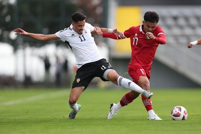 Aksi Saddil Ramdani pada laga uji coba Timnas Indonesia vs Timnas Libya (c) PSSI