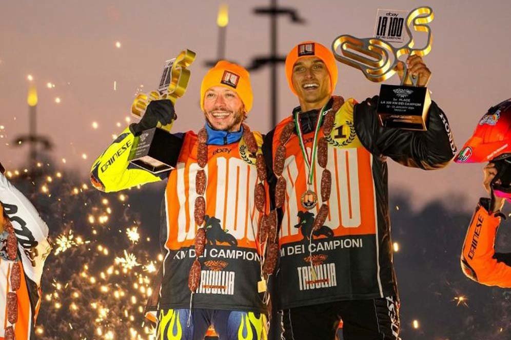 Valentino Rossi dan Luca Marini Lagi-Lagi Menang di La 100km dei Campioni 2024