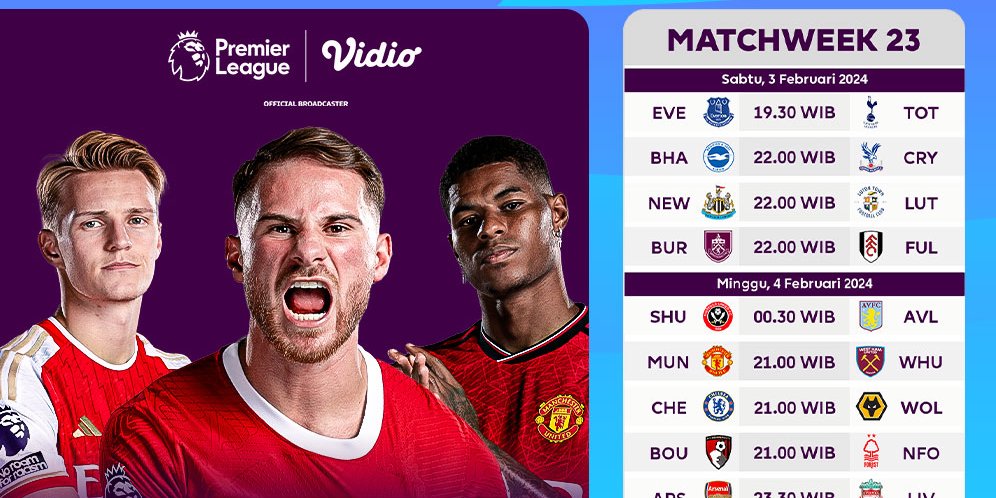 Jadwal Lengkap Premier League 2024/2025 di SCTV dan Vidio