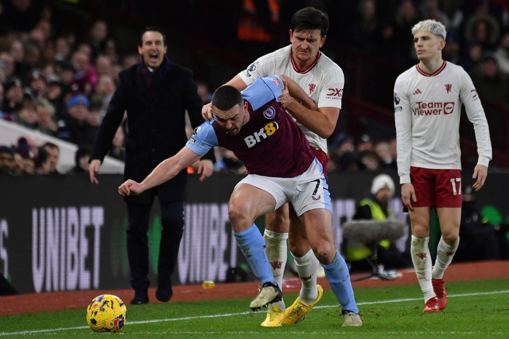 Head to Head dan Statistik: Aston Villa vs Manchester United - Premier League