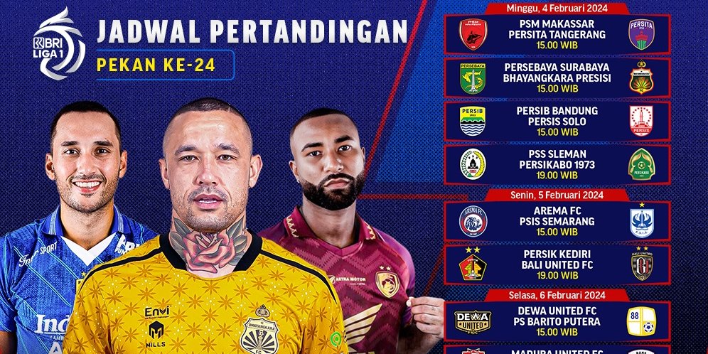 Link Jadwal Live Streaming BRI LIga 1 2023/2024 Matchweek 24 Di Vidio ...