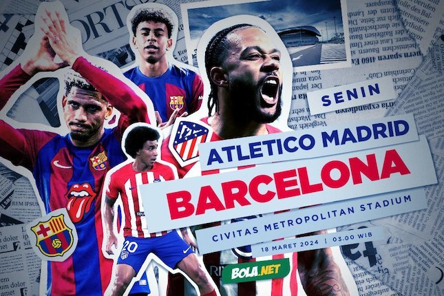 Jadwal, Siaran Langsung, dan Live Streaming Atletico Madrid vs Barcelona