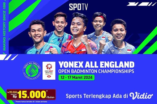 Nonton All England Open di Vidio