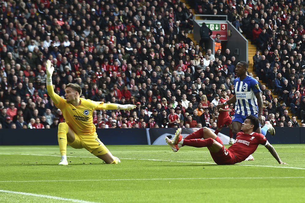 Hasil Liverpool vs Brighton: Skor 2-1