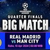 Link Live Streaming Real Madrid vs Manchester City di Vidio Malam Ini