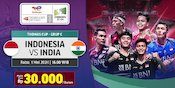 Saksikan Live Streaming Thomas Cup 2024 di Vidio: Indonesia vs India