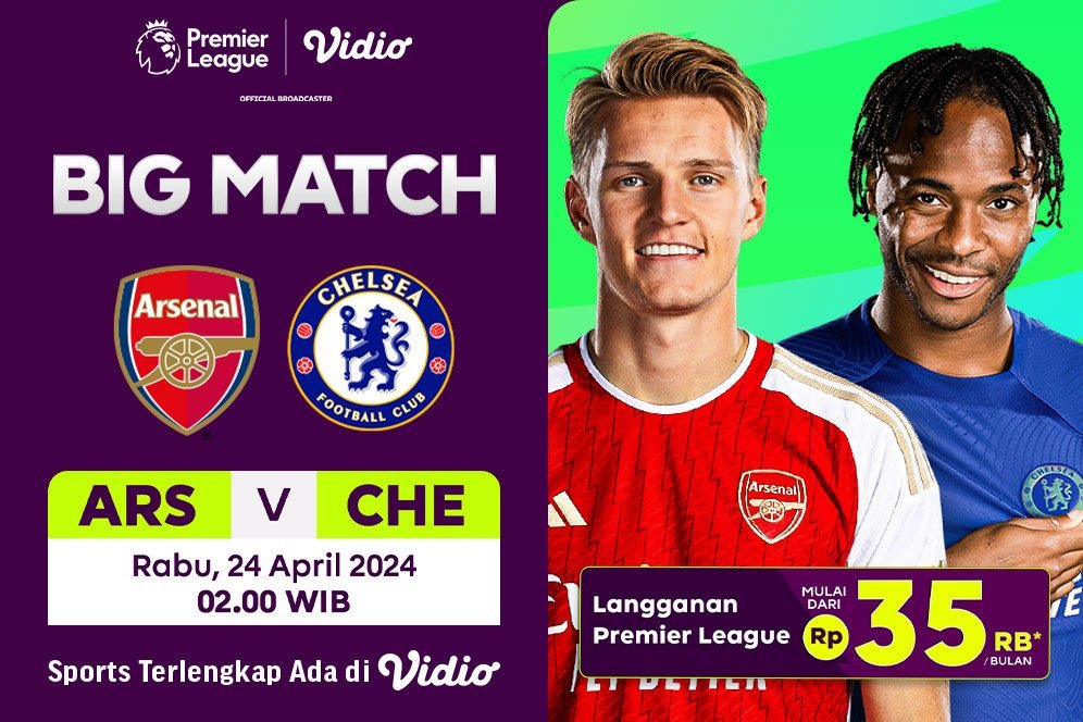 Link Live Streaming Liga Inggris: Arsenal vs Chelsea di Vidio Pekan Ini Link Live Streaming Liga Inggris: Arsenal vs Chelsea di Vidio Pekan Ini