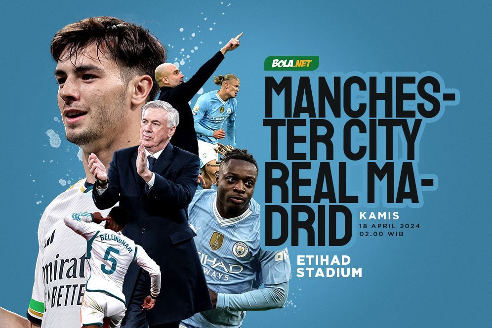 Live Streaming SCTV: Man City vs Real Madrid 18 April 2024