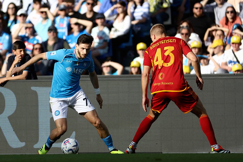 Man of the Match Napoli vs AS Roma: Khvicha Kvaratskheila