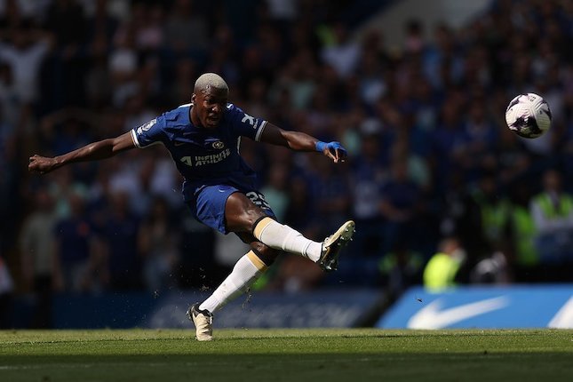 Moises Caicedo melepaskan tembakan jarak jauh yang membobol gawang Bournemouth, Minggu (19/5/2024) (c) Chelsea FC