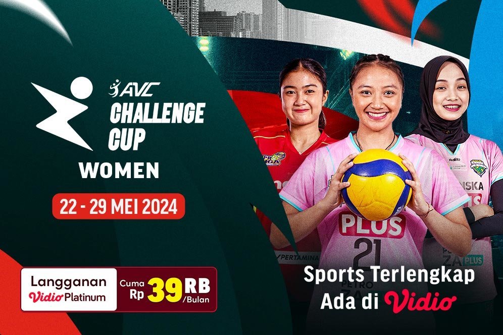 Jadwal Siaran Langsung AVC Challenge Cup 2024 Putri di Vidio, 22-29 Mei 2024