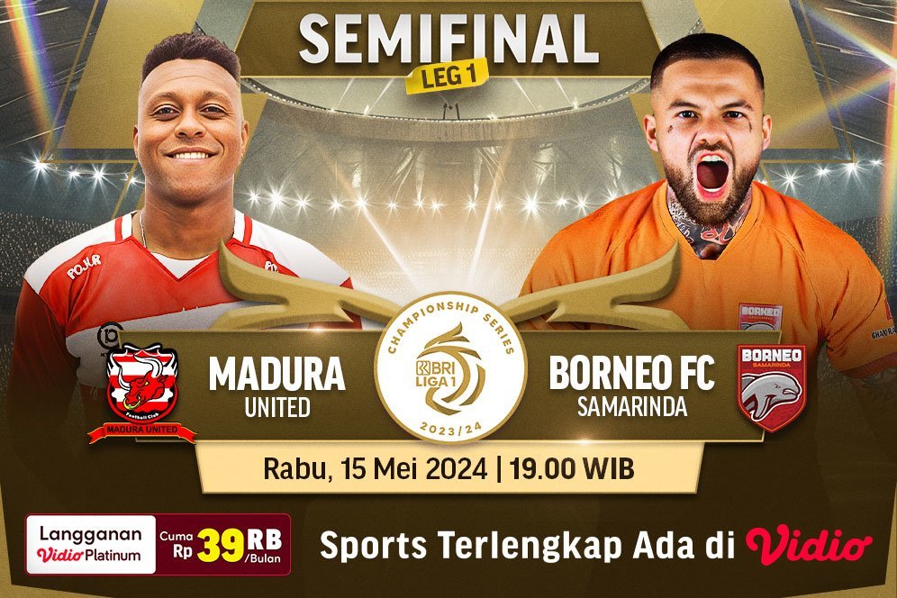 Link Siaran Langsung BRI Liga 1: Madura United vs Borneo FC di Vidio, 15 Mei 2024 Link Siaran Langsung BRI Liga 1: Madura United vs Borneo FC di Vidio, 15 Mei 2024