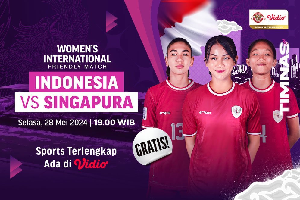 Jadwal Siaran Langsung Timnas Putri Indonesia Vs Singapura di Vidio, Nonton Gratis!