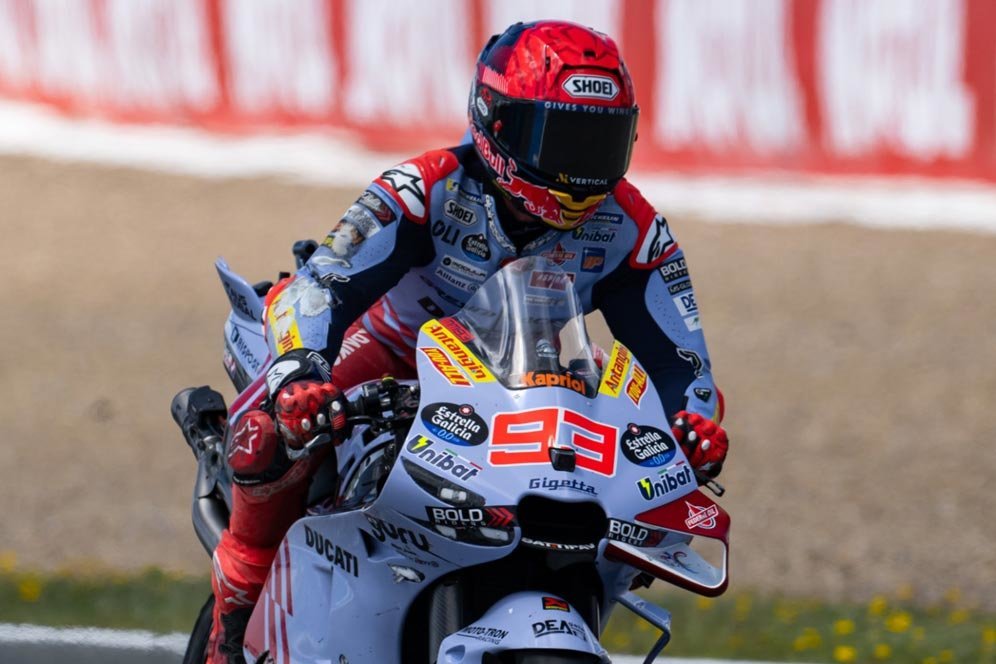 Marc Marquez Kecelakaan Saat Latihan Flat Track Bareng Diogo Moreira