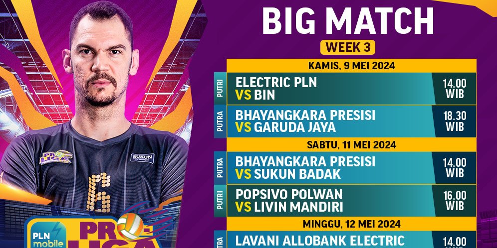 Link Streaming PLN Mobile Proliga 2024 Big Match Week 3 Di Vidio - Bola.net