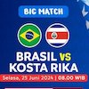 Link Siaran Langsung Brasil Vs Kosta Rika di Vidio Copa America 2024