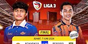 Link Siaran Langsung Liga 3 Final: Adhyaksa Farmel vs Persibo Bojonegoro di Vidio