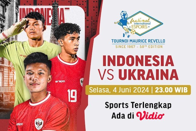 Jadwal Pertandingan dan Link Live Streaming Indonesia vs Ukraina