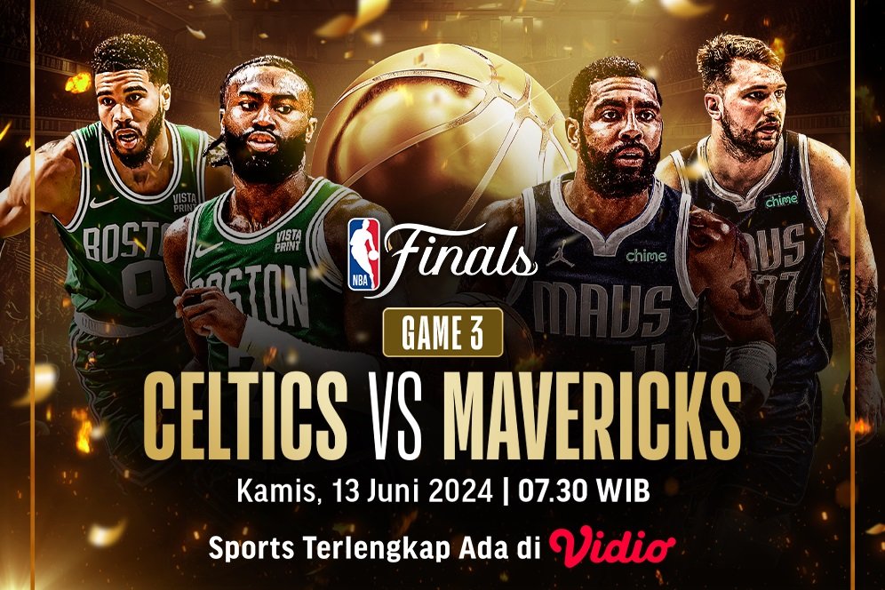 Link Live NBA Final Game 3: Celtic Vs Mavericks di Vidio, 13 Juni 2024