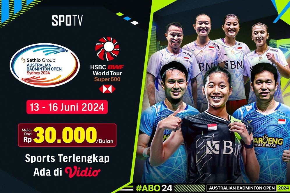 Jadwal Live Streaming BWF Australian Open 2024 di Vidio, 13-16 Juni 2024 Jadwal Live Streaming BWF Australian Open 2024 di Vidio, 13-16 Juni 2024