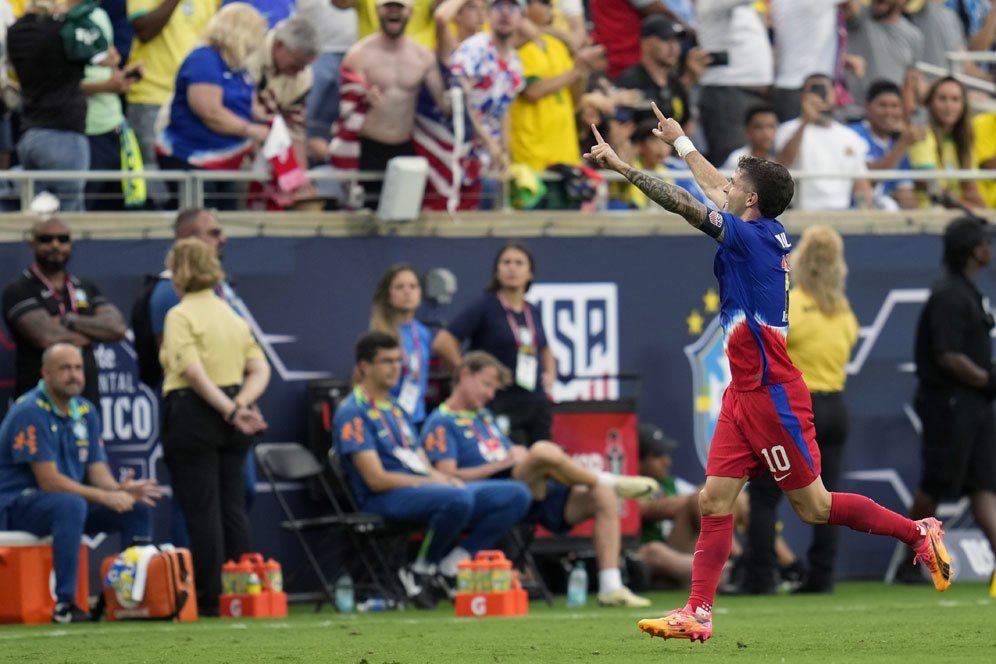 Hasil Amerika Serikat vs Brasil: Pulisic Bikin Gol, Laga Berakhir Imbang