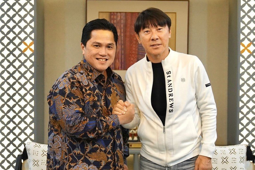 Erick Thohir Temui Shin Tae-yong: Bahas Timnas Indonesia di Kualifikasi Piala Dunia 2026, Piala AFF 2024, dan SEA Games 2025