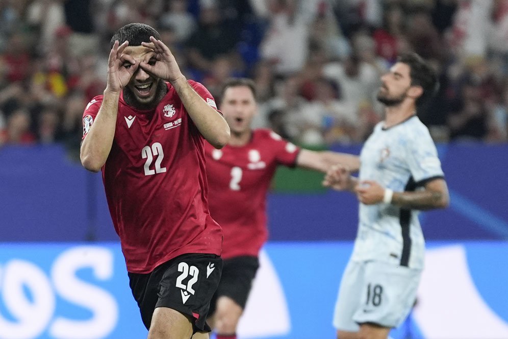 Ini Cara Sederhana Georgia Kalahkan Portugal Hanya dengan 28 Persen Penguasaan Bola