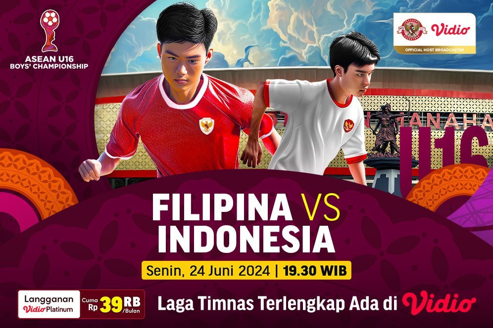 Link Siaran Langsung Filipina U-16 Vs Indonesia U-16 di Vidio Malam Ini