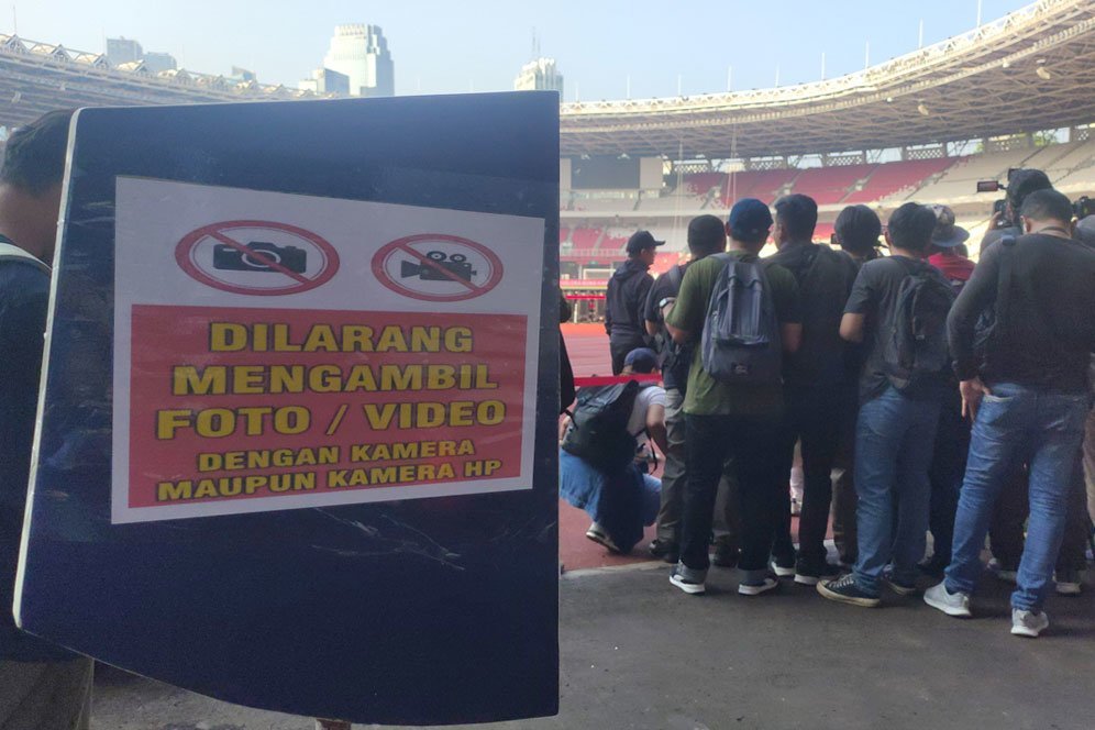 Dilarang Difoto, Begini Kondisi Lapangan Stadion Gelora Bung Karno Jelang Laga Timnas Indonesia Vs Irak