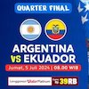 Link Live Streaming Argentina Vs EKuador di Vidio, 5 Juli 2024