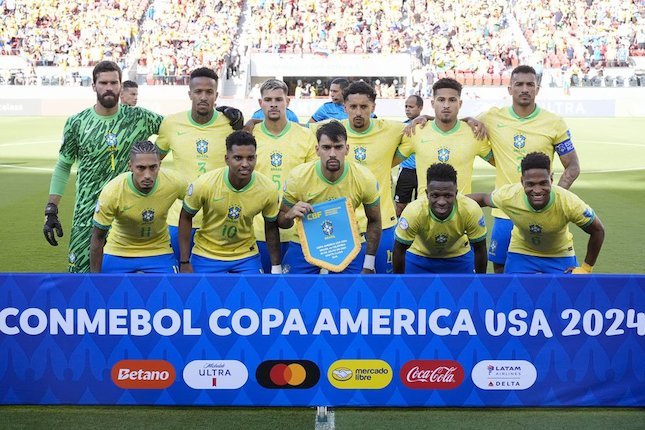 Copa America 2024: Starting XI Brasil di laga Brasil vs Kolombia pada matchday 3 Grup D (c) AP Photo/Godofredo A. Vasquez