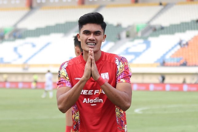 Ramadhan Sananta mencetak gol pada laga Persis Solo vs PSM Makassar di Piala Presiden 2024 (c) Abdul Aziz