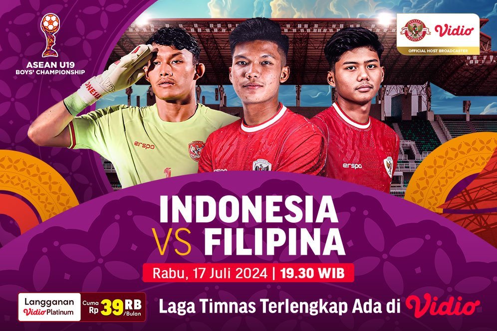 Link Live Streaming AFF U-19: Indonesia Vs Filipina di Vidio, 17 Juli 2024