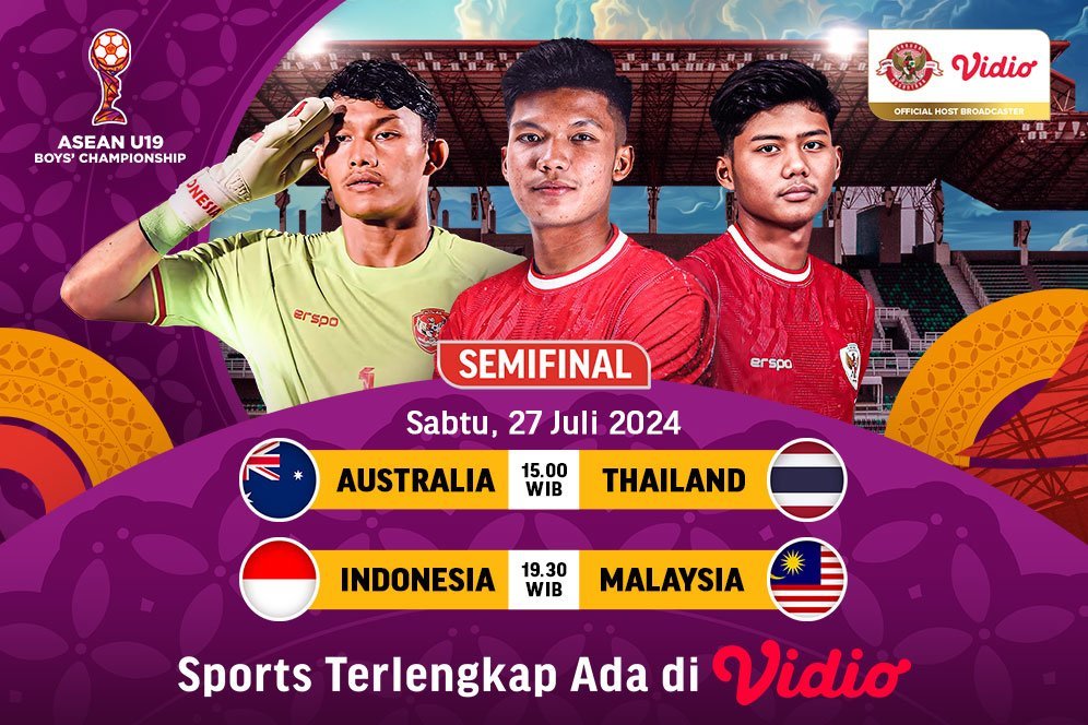 Jadwal Live Streaming Semifinal ASEAN U-19 Boys Championship di Vidio