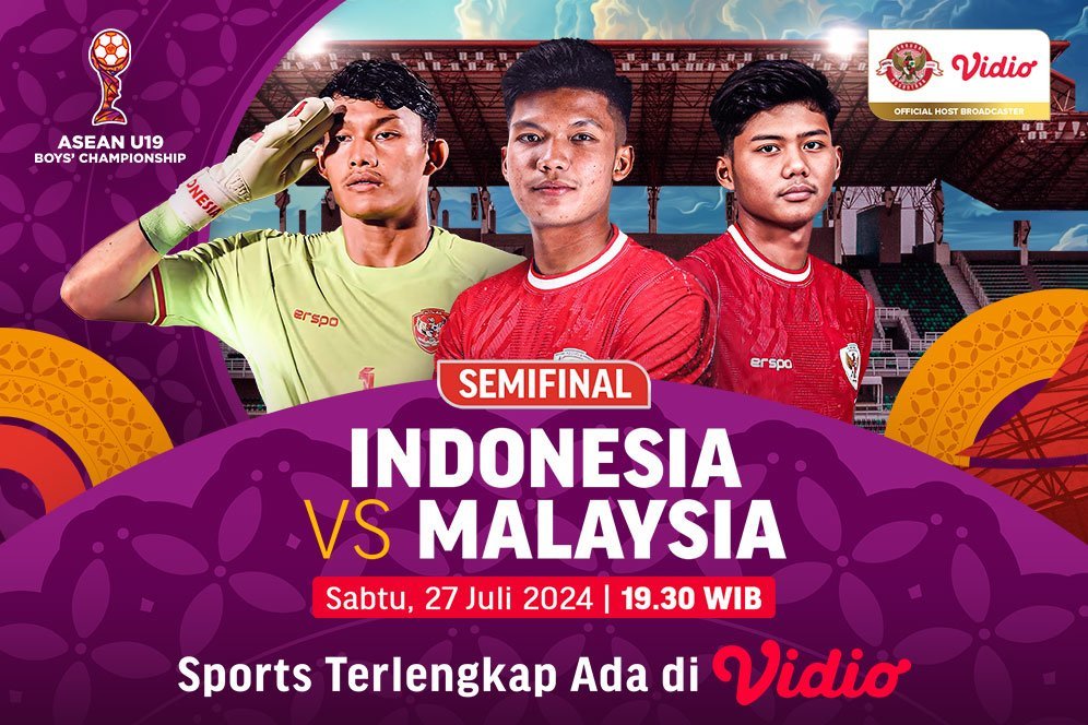 Link Live Streaming AFF U-19: Indonesia Vs Malaysia di Vidio