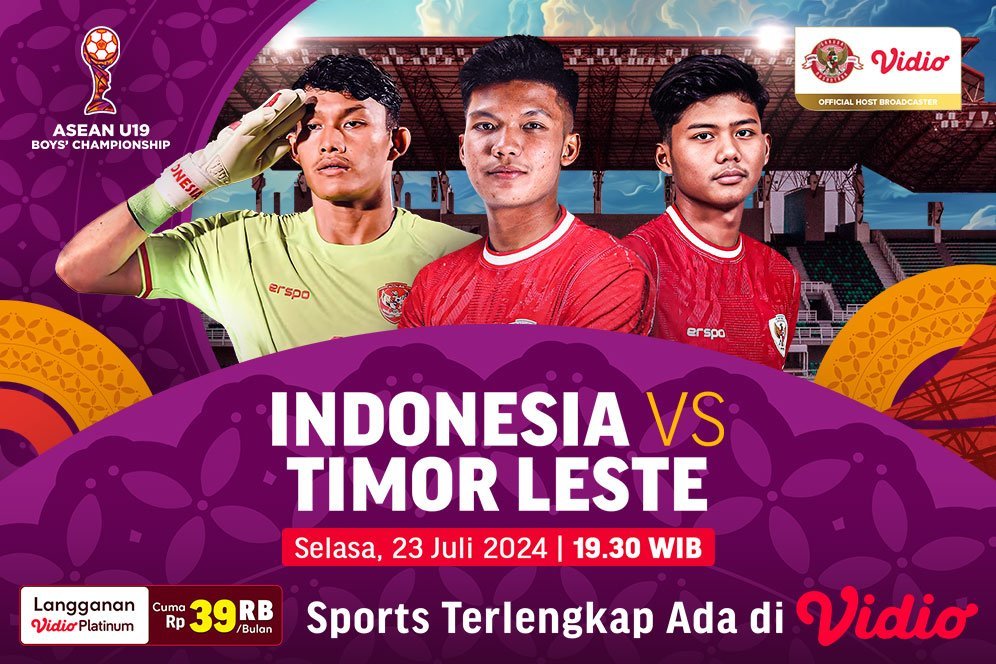 Jadwal dan Link Siaran Langsung Indonesia vs Timor Leste, AFF U-19 2024 di Vidio