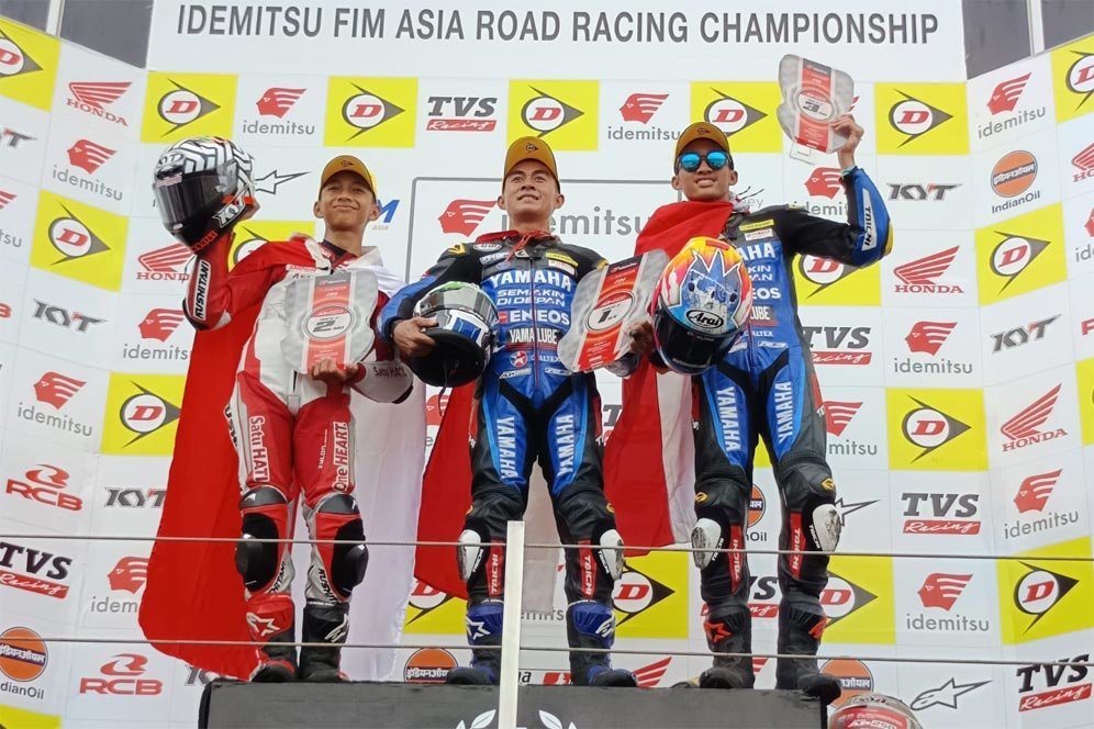 Indonesia Kuasai Podium Race 2 AP250 ARRC Mandalika 2024, Putra Kebanggan Lombok Podium!