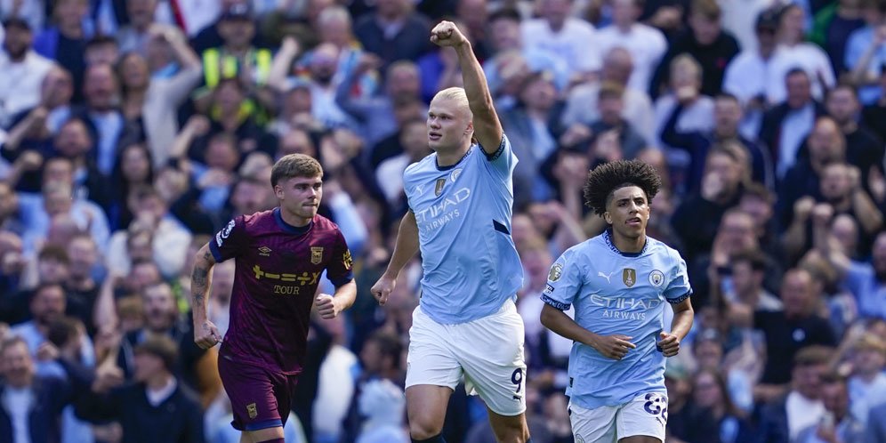 Hasil Manchester City vs Ipswich Town: Skor 4-1