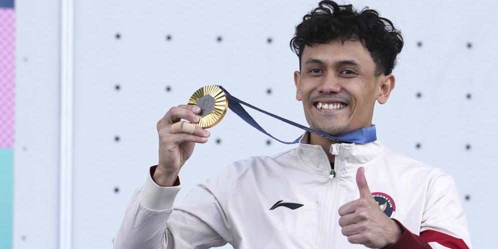 Bonus Rp6 Miliar Medali Emas Olimpiade Paris: Veddriq Leonardo Bangun Panjat Tebing, Rizki Juniansyah Bikin Sasana Angkat Besi