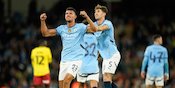 Hasil Manchester City vs Watford: Skor 2-1
