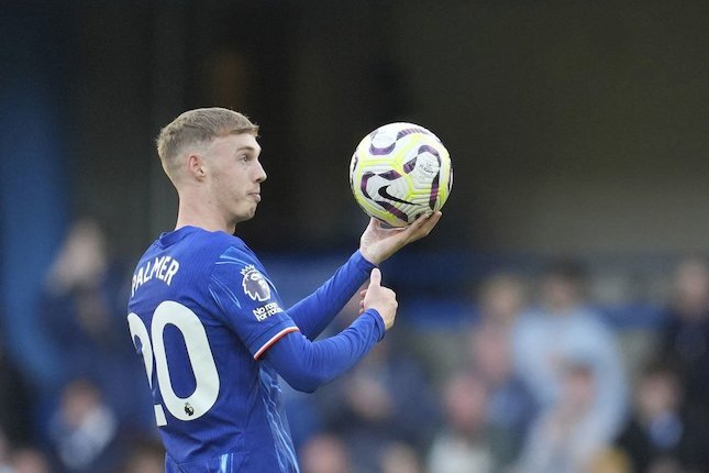 Premier League 2024/2025: Pemain Chelsea, Cole Palmer, di akhir laga Chelsea vs Brighton pada pekan ke-6 (c) AP Photo/Kin Cheung