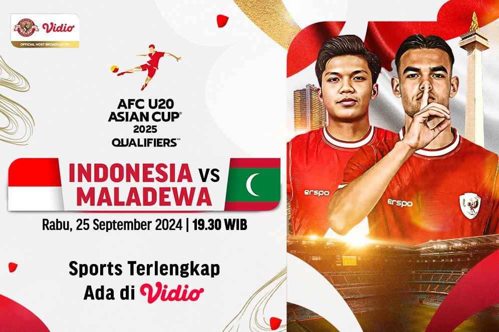 Jadwal Siaran Langsung AFC U20 Asian Cup 2025 Qualifiers: Indonesia vs Maladewa di Vidio