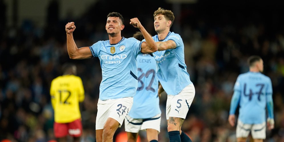 Hasil Manchester City vs Watford: Skor 2-1