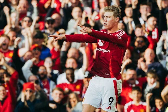 Selebrasi Rasmus Hojlund usai membobol gawang Brentford (c) MUFC Official