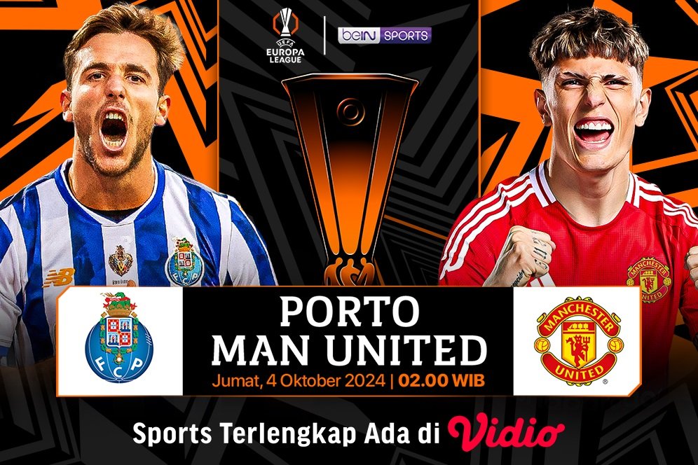 Link Live Streaming Pertandingan Liga Europa: Porto vs Manchester United Tengah Pekan Ini di Vidio Link Live Streaming Pertandingan Liga Europa: Porto vs Manchester United Tengah Pekan Ini di Vidio