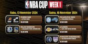 Jadwal Live Streaming Pertandingan Pekan 1 NBA Cup 2024/2025 di Vidio, 13-16 November 2024 Jadwal Live Streaming Pertandingan Pekan 1 NBA Cup 2024/2025 di Vidio, 13-16 November 2024